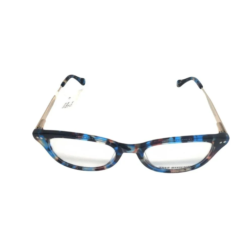 True Religion Blue Tortoise TRUT0161 Eyeglass‎ Frames 52-20-140 Womens
